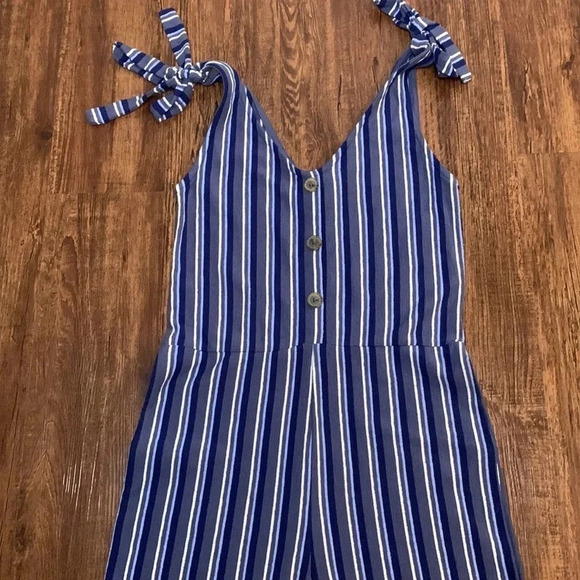 Arizona Jean Striped Knit Jumpsuit Size Small - Picture 4 of 12